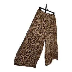 Leopard Print Wide-Leg Pants